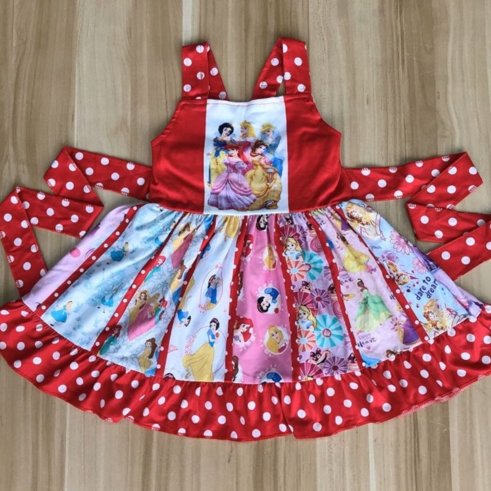 DISNEY PRINCESSES POLKA DOTS DRESS - NEW